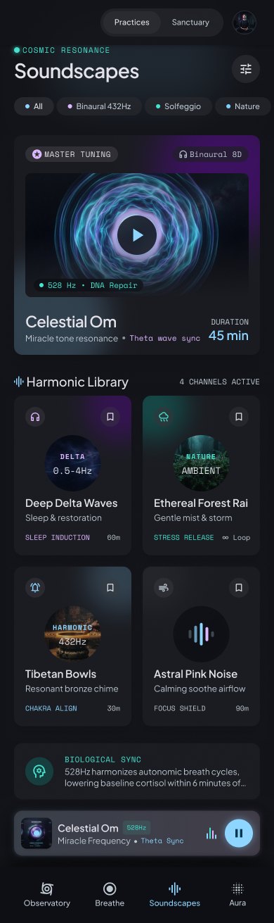 Breathwork app, Soundscapes screen